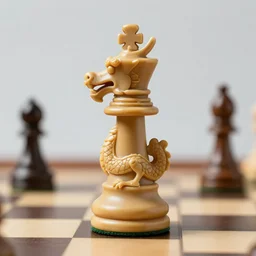 a chess piece that looks like a dragon