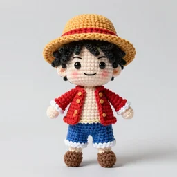 amigurumi of luffy of one piece