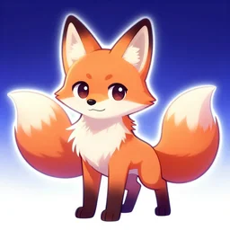 a cyberpunk anthropomorphic fox with a fluffy tail, comic art, trending on furaffinity, cartoon, kawaii, backlighting, furry art!!!, chibi, neon