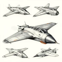 concept sketches for a retro science-fiction space fighter Ralph McQuarrie  and ilm