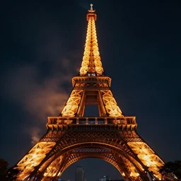 the eiffeltower on fire