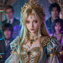 Beautiful rococo victorian bodhisattva modeled after Sephiroth from final fantasy, cyberpunk vaporwave glitchwave art, 4k digital illustration by artgerm, wlop, Andrei Riabovitchev, Marc Simonetti, yoshitaka Amano, Ross Tran, middle close up composition, artstation, 8k resolution, soft focus, HDR