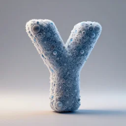 Y letter in style of cocoon cinema4d octane render