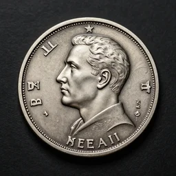 a precision designed metal token, highly detailed, 4k quality photo