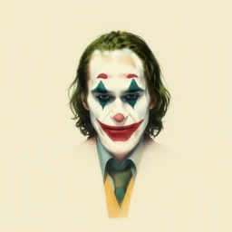 minimalist movie poster, jared leto joker, minimalism, fanart, retro