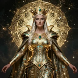 portrait of a powerful celtic queen in the style of bob eggleton. glowing, ornate and intricate, stunning, dynamic lighting, intricate and detailed