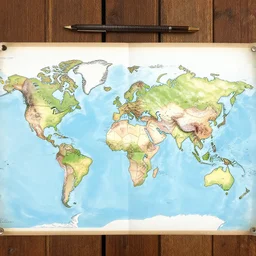 map of the world drawn by an american