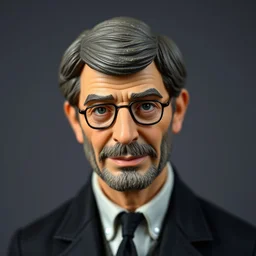 jean luc melenchon figurine, realistic face, detailed, product photography
