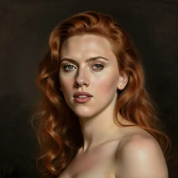 engraving portrait of beautiful scarlet johansson by tom bagshaw, jean delville, william bouguereau, albrecht durer