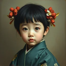 portrait of a japanese kid by franc aleu