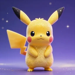 a pichu made out of glitter and stardust, ultra detailed, cinestill 8 0 0