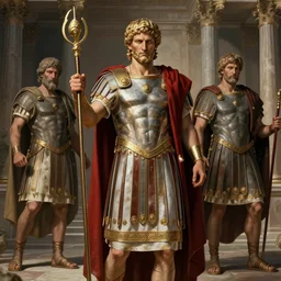 Naomaquia at kingdom of Julius Caesar, roman historic works, hyper-detailed, artstation trending, world renowned artists, historic artworks society, antique renewel, good contrast, realistic color ,cgsociety, by greg rutkowski, Deviantart