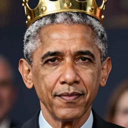 obama with white hair and crown, art by michael garmash and ilya kuvshinov and magali villeneuve, anime, cute - fine - face, pretty face, beautiful bone structure, digital painting, realistic shaded perfect face, artstation, concept art, sharp focus, illustration, ultra detailed, 4 k,