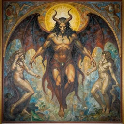 evil and suffering being transformed into goodness, life, and peace | epic, symbolic mural