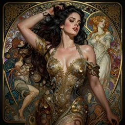 lana del rey, passionate, seductive, expressive, charismatic, very sweaty, intricate fashion clothing, insane, intricate, highly detailed, digital painting, artstation, concept art, surrealistic, smooth, sharp focus, illustration, unreal engine 5, 8 k, art by artgerm and greg rutkowski and alphonse mucha