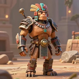 : pixar aztec cyborg warrior