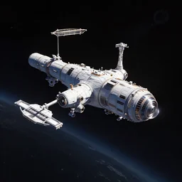 A space station on the edge of space, rendered by Beeple, synthwave style, environment concept, digital art, unreal engine, WLOP, trending on artstation, 4K UHD image,