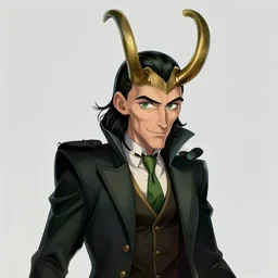 loki drawn by tim burton