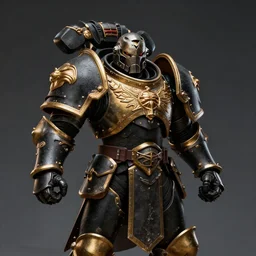 Chaos warrior from Warhammer Fantasy clad in black and golden armor, 4K, trending on Artstation, Ryan Barger, Ted Beargon, trending on Artstation