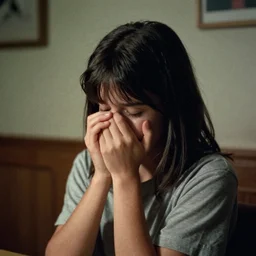 7 0 s film still from a horror movie about the saddest person you know, kodachrome, cinecolor, cinestill, film grain, film texture, retro, cinematic, high resolution, photorealism,