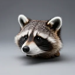 a raccoon hat, fzd school of design, product photo, studio lighting