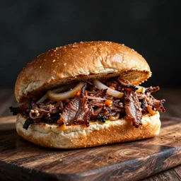 pulled pork sandwich in the style of joe fenton