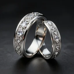 beautiful wedding rings, grim - lighting, high - contrast, intricate, elegant, highly detailed, digital painting, artstation, concept art, smooth, sharp focus, illustration