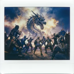 rare polaroid picture of the dragon war, 1 9 2 0, colorized