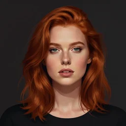 girl with medium length red hair. centered median photoshop filter cutout vector behance hd jesper ejsing!