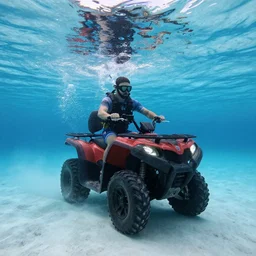 an atv underwater