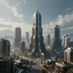 photo of a futuristic city in a dystopian future made of electronic components by hr giger. Very detailed 8k. Unreal engine 5 render with nanite, global illustration and path tracing. Cinematic post processing.