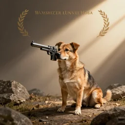 dog with a gun