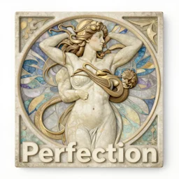 the meaning of perfection, very high details by william turner art, greg rutkowski and alphonse mucha, trending on artstation, very very detailed, masterpiece