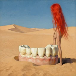 teeth in the desert, artwork by james ensor and odlion redon