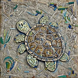 a needle felted turtle, needle felting art.