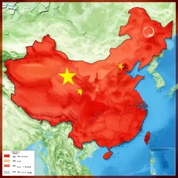 communist china taking over japan, constructivism style,