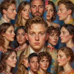 a fun bachelor party event, detailed people, symmetric faces, beautiful people, anatomically correct, golden ratio, vibrant colors, high quality, 8 k, very detailed, intricate, high detail, extremely fine details, realistic shaded lighting, not cropped, extremely detailed, masterpiece, digital painting
