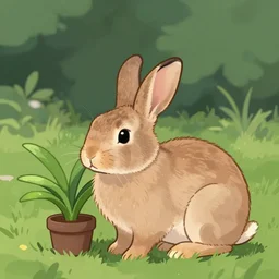 half bunny, half plant