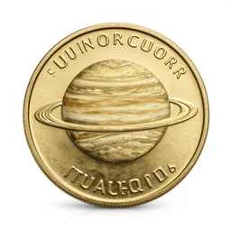 planet jupiter gold coin
