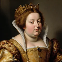 detailed portrait of a chubby queen | Titian Vecellio |