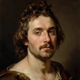 onion man portrait, baroque painting
