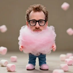 still of portrait of jesse pinkman made out of cotton candy, 8 5 mm, f. 1 4, beautiful composition,