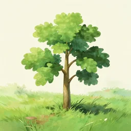 a small oak sapling in the style of studio ghibli - s 3 3 1 0 8 1 4 7 0 1