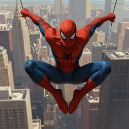 very detailed concept character portrait illustration of peter parker spider man swinging through new york city, digital illustration, concept art, matte painting, digital painting, illustration, amazing value control, 8 k, ultra detailed, in the style of sony pictures animation, minimal artifacts, rubber suit, muted colors, graphic style, screen tones, chromatic abberation