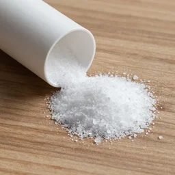 salt spilled on a table being vibrated at 144khz