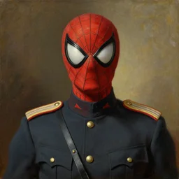 portrait of spiderman as the german chancellor, 1 9 3 5, military uniform, oil on canvas by william sidney mount, trending on artstation