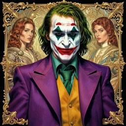 stallone as joker, by sandra chevrier and anthony van dyck, artstation, illustration, comic book, polychromatic - colors, insanely detailed and intricate, hypermaximalist, elegant, ornate, hyper realistic, super detailed