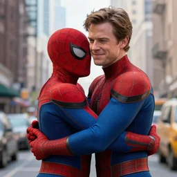 Spider-man homecoming, tony hugs peter