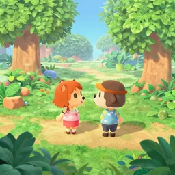 a jungle in animal crossing, by thomas kinkade