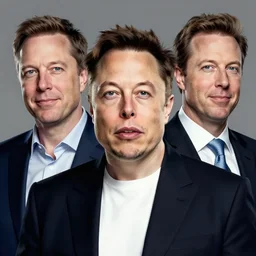 portrait of elon musk with mark zuckerberg and jeff bezos, very detailled, art contest winner on behance, trendy on deviant art, by by artgem, greg rutkowski